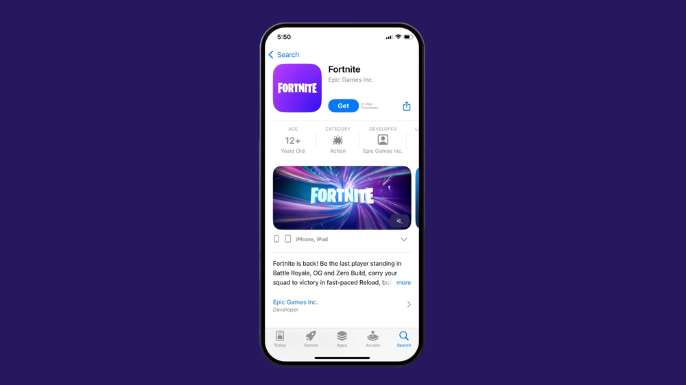 بازگشت Fortnite به اپ استور